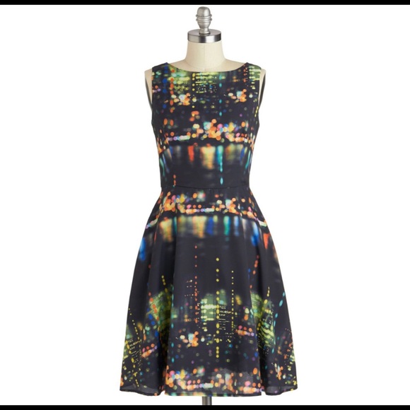 City Night Lights Photographic ModCloth Dress - Picture 4 of 8